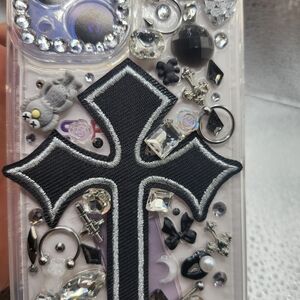 Kaws Decorative Junk Black and Silver Phone Case Iphone 13